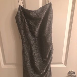 Windsor - Silver Sparkly Mini Dress